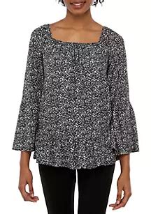 cerinna ruffle trim split neck knit top michael kors|Michael Kors Tops for Women .